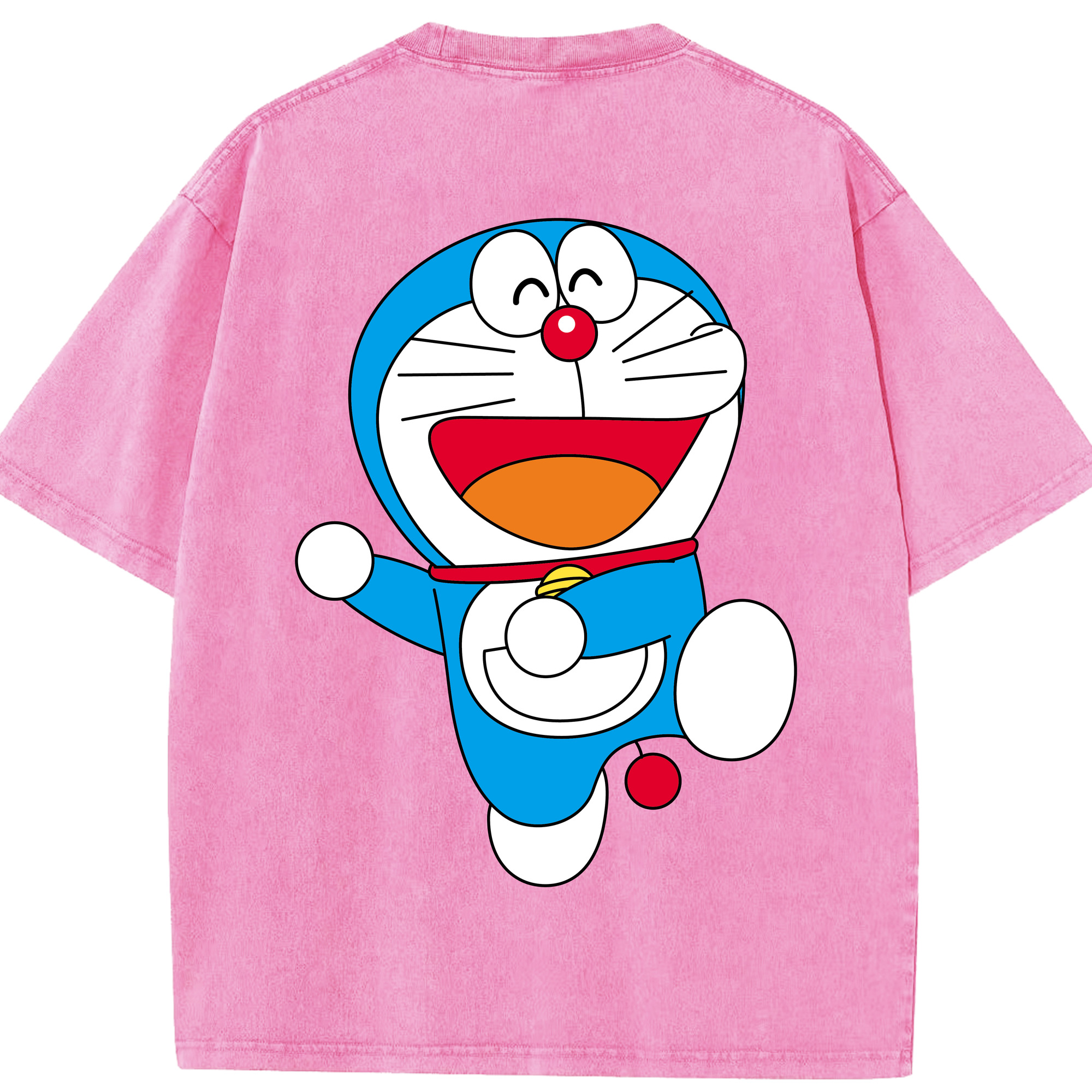 （画像用） ドラえもん Doraemon 綿100% ヴィンテージ風 半袖Tシャツ（背面プリント）